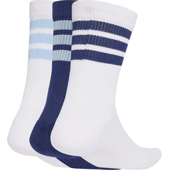 Pánské ponožky adidas 3-Pack Crew Socks Adults Blue/White 3S S 4.5-5.5