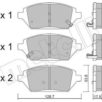 Brzdová destička Sada brzdových destiček, kotoučová brzda METELLI 22-1211-0