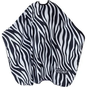 Kadeřnická pláštěnka na stříhání Eurostil Professional - zebra - kovový háček + dárek zdarma