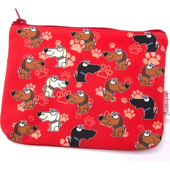 Pamlskový Ráj Univerzální taštička - labrador Vyberte barvu: červená