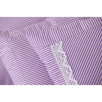 Povlak na dekorativní polštářek Podpěrová s.r.o. Povlak na polštář prošívaný FIALOVÝ PROUŽEK Velikost: Povlak prošívaný krep s krajkou 40x40 cm