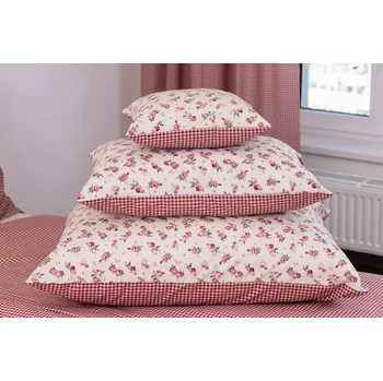 Povlečení Podpěrová s.r.o. Povlak na polštář MANON / BORDÓ PEPITO Velikost: 70x90 cm BAVLNA N