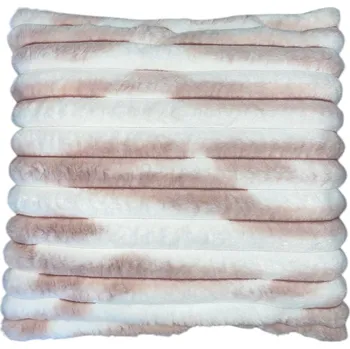 Dekorativní polštářek Mikroplyšový polštářek, žihaný - Světle růžový 45x45 cm