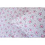 Podpěrová s.r.o. Bavlněné povlečení KVÍTEK MALINOVÝ Velikost: 240x220 cm (1 ks), 70x90 cm (2 ks) ŠEV na peřině