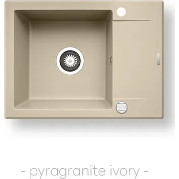 Granitový dřez Pyramis KORFU (62x46) 1B 1D vanilka