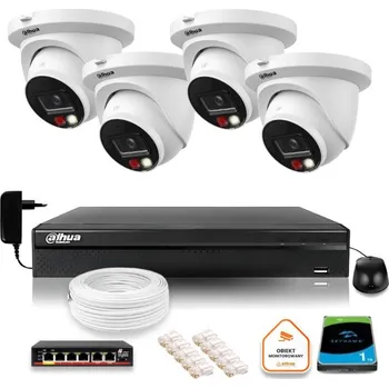 Dahua IP dohledová sada 8mpx 4K 4 kamery IPC-HDW2849TM-S-IL s 1TB diskem