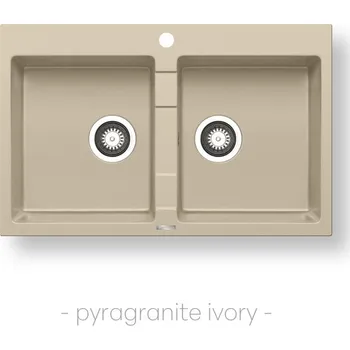 Granitový dřez Pyramis SPARTA (78x50) 2B vanilka