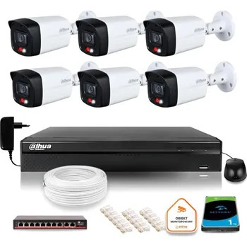 Dahua IP dohledová sada 2MPx 6 venkovních kamer Smart Dual Light IR LED 30m