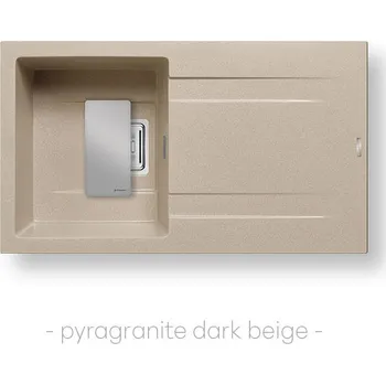 Granitový dřez Pyramis KARTESIO (86x50) 1B 1D tmavě béžová
