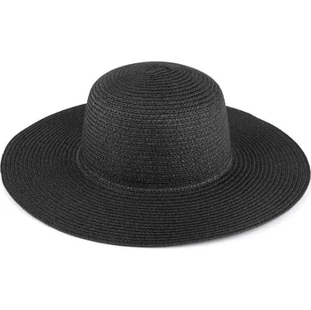 Klobouk Dámský letní klobouk slamák k dozdobení černý 56 cm