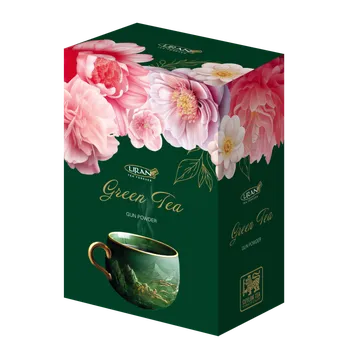 Nápoj Liran Čaj Green Tea Gun Powder - Zelený velkolistý sypaný čaj 100g