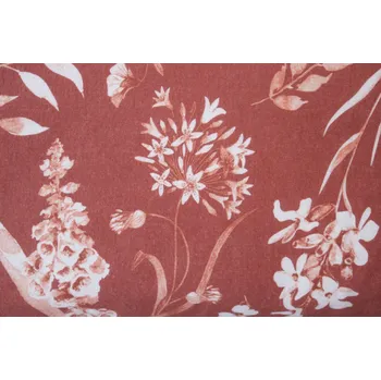 Prostěradlo Podpěrová s.r.o. Flanelové prostěradlo PLACHTA FLORA terakota tmavé 145x250 cm