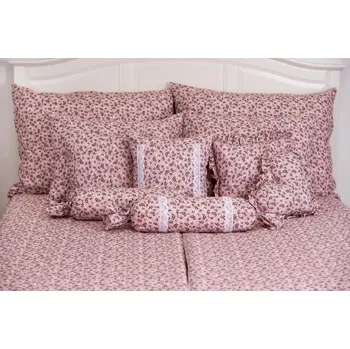 Povlečení Podpěrová s.r.o. Krepové povlečení HERBARIUM starorůžové Velikost: 140x220 cm (1 ks), 70x90 cm (1 ks)