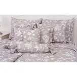 Podpěrová s.r.o. Bavlněné povlečení FLORA bílá káva POZ Velikost: 200x200 cm (1 ks), 70x90 cm (2 ks) ŠEV na peřině