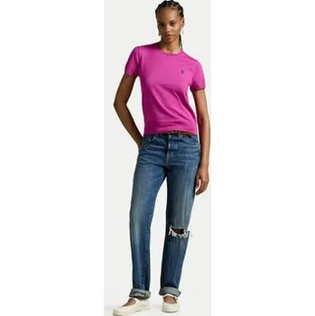 Pánské tričko Polo Ralph Lauren T-Shirt 211971872010 Růžová Slim Fit XS