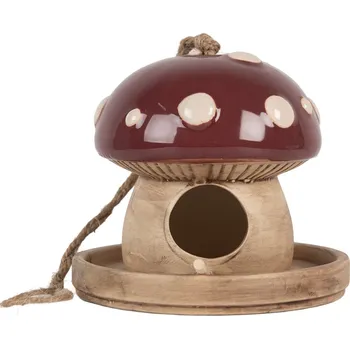 Clayre & Eef - Dekorativní ptačí budka MUSHROOM 6CE2319