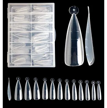 Umělé nehty Šablony DUAL FORMS na akryl-gel 120ks Stiletto
