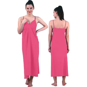 Dámská noční košile Výprodej-Noční košile na ramínka vz. 1 - růžová Velikost: M