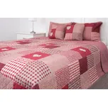 Podpěrová s.r.o. Oboustranný prošívaný přehoz PATCHWORK ČERVENÝ Velikost: Přehoz 140x200 cm DELUXE N