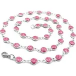 Steel Jewelry náhrdelník růžový z chirurgické oceli NH220157