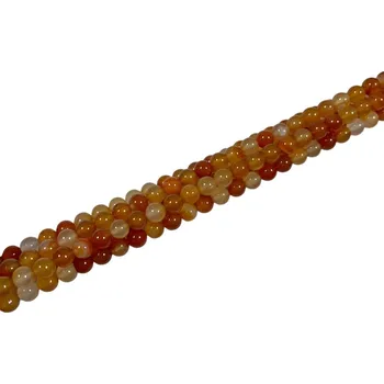 Korálek Achát oranžové odstíny 8mm šňůra