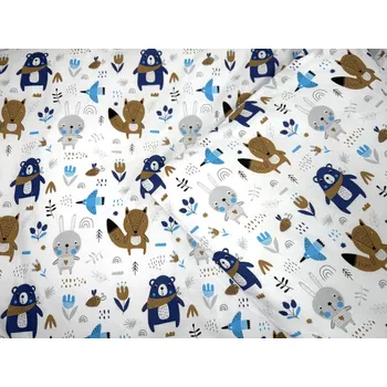 Povlečení Podpěrová s.r.o. Dětské bavlněné povlečení do postýlky KIDS Barva: Hnědá, Velikost: 90x140, 40x60 cm S