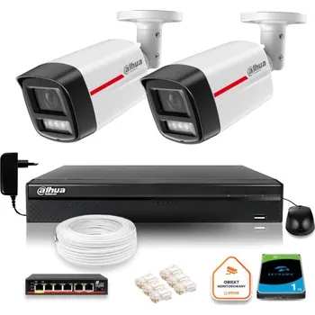 DAHUA IP dohledová sada 2 venkovních kamer WizColor 2K 4MPx 50m