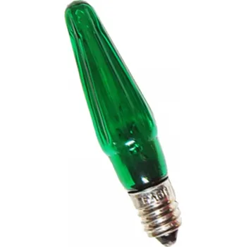 Žárovka Žárovka pro řetěz ASTERIA 14V/0,1A E-10 zelená svíčka 1ks