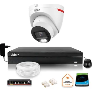 Zabezpečení domácnosti DAHUA IP dohledová sada WizColor 2K 4MPx 30m venkovní kamera