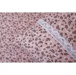 Podpěrová s.r.o. Bavlněné povlečení HERBARIUM starorůžové S KRAJKOU Velikost: 200x200 (1x), 70x90 cm krajka (2x) ŠEV na peřině