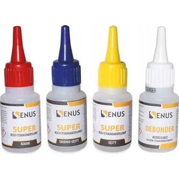 RC vybavení SET - řídké, střední, husté CA lepidlo + odstraňovač lepidel - SENUS