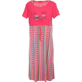 Dámská noční košile Noční košile TEA OR COFFEE - červená Velikost: M