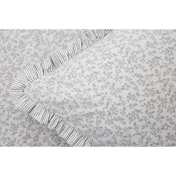 Polštář Podpěrová s.r.o. Povlak na polštář s kanýrem LATA ŠEDÁ / pruh Velikost: Krepový povlak s kanýrem 50x50 cm N