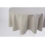 Podpěrová s.r.o. Ubrus bavlněný kulatý PEPITO béžové Velikost: Kulatý ubrus / průměr ubrusu Ø 100 cm