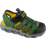 Svítící chlapecké sandály Skechers John Deere: Hypno-Splash - Tractor 407070L-GNBK Velikost: 34