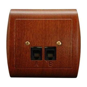 Elektrická zásuvka Zás.telef. DZ-TZU2-40-LXDA mahagon SEZ - CZ s.r.o. 07-28-050-32401