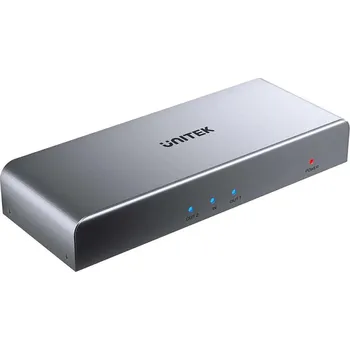 Hi-Fi komponenty Unitek HDMI 1 IN-2 OUT rozbočovač signálu 4K
