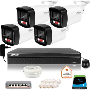 Bezpečnostní kamera DAHUA IP dohledová sada 4 4Mpx dome kamer 2Z43179B4