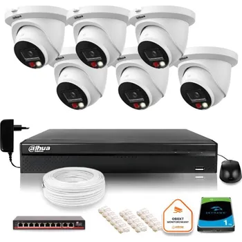 Dahua IP dohledová sada 8mpx 4K 6 kamer IPC-HDW2849TM-S-IL s 1TB diskem