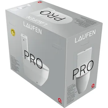 Klozet Laufen Pro - stojící kombinační mísa PACK, hluboké splachování, včetně nádrže a sedátka s poklopem slim se zpomalovacím sklápěcím systémem H8679530009701