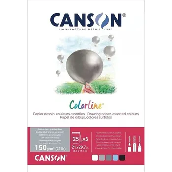 Blok CANSON Colorline A3, 25 listů 150g