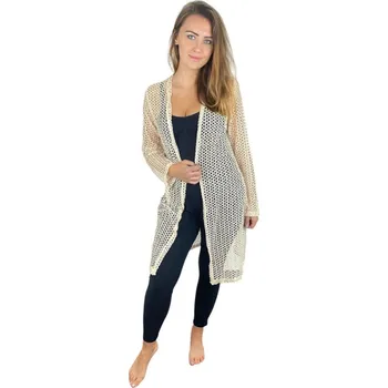 Dámské sako Vzdušný cardigan - béžový Velikost: XL