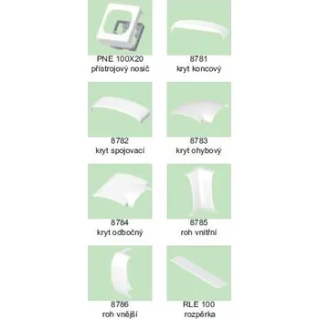 kabelová chránička Kryt LE 100 roh vnitř. 8785 HB KOPOS - KOLIN a.s. 41-06-270-58785