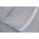 Podpěrová s.r.o. Bavlněné povlečení MODRÁ KOSTIČKA negativ s krajkou Velikost: 200x220 (1x), 70x90 cm krajka (2x) ŠEV na peřině