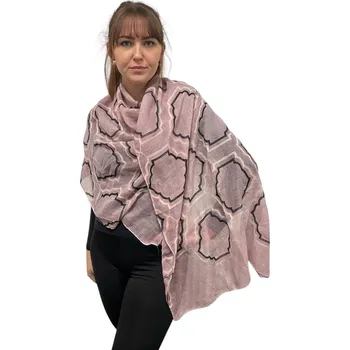 Šátek Dámský šátek 90 x 175 cm Ornaments 23-08 starorůžový