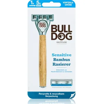 Břitva na holení Bulldog Sensitive Bamboo holicí strojek + náhradní hlavice 1 ks