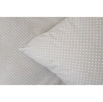 Povlečení Podpěrová s.r.o. Bavlněné povlečení ŠEDÝ PUNTÍK Velikost: 200x200 (1x), 70x90 cm kanýr (2x) ŠEV na peřině