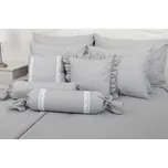 Podpěrová s.r.o. Bavlněné povlečení ŠEDÝ DROBNÝ PROUŽEK Velikost: 200x200 cm (1 ks), 70x90 cm (2 ks) ŠEV na peřině