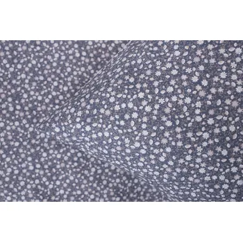 Povlečení Podpěrová s.r.o. Povlak na polštář jednoduchý MODRÉ KYTIČKY tmavý Velikost: 40x40 cm KREP N