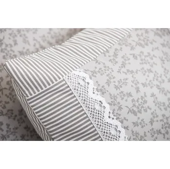 Povlečení Podpěrová s.r.o. Povlak prošívaný LATA ŠEDÁ / pruh Velikost: Povlak prošívaný krep 40x40 cm N